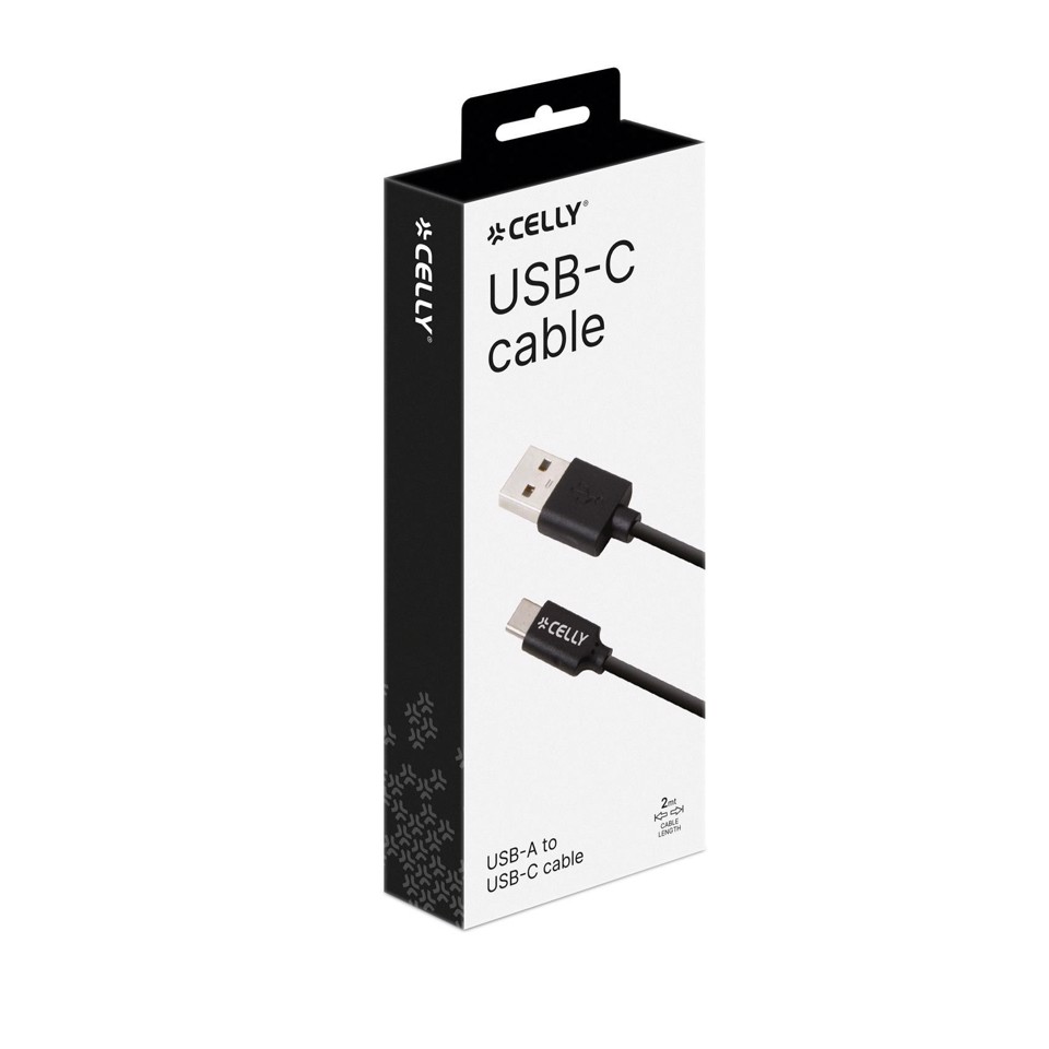 Celly USB-C2M cavo USB 2 m USB A USB C Nero