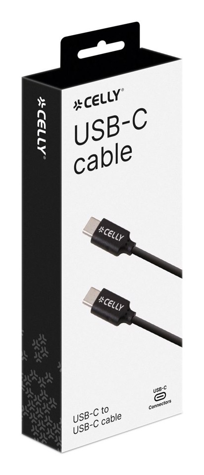 Celly USBCUSBCBK cavo USB USB 2.0 1 m USB C 60 W Nero