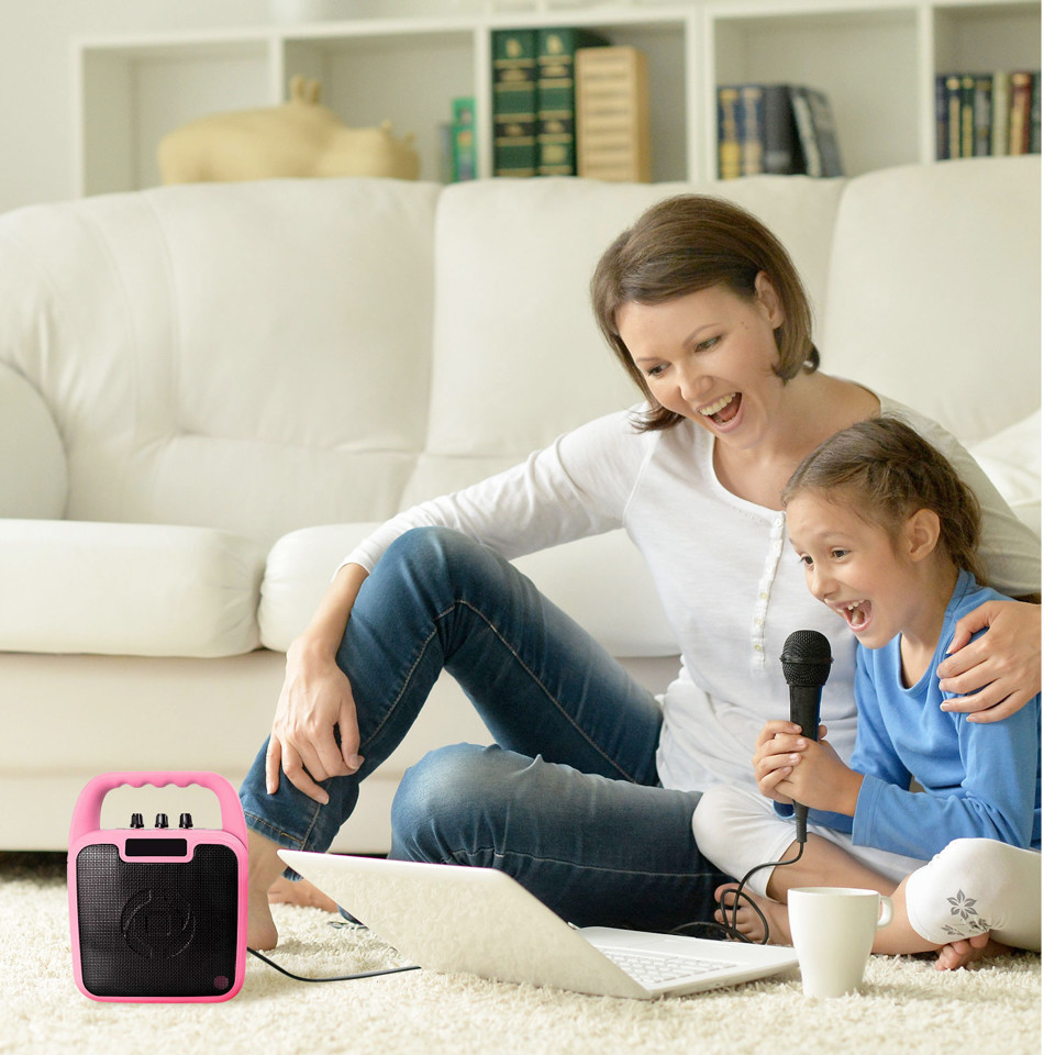 Celly WL SPEAKER + MIC + STICKER PK Altoparlante portatile mono Nero, Rosa 10 W