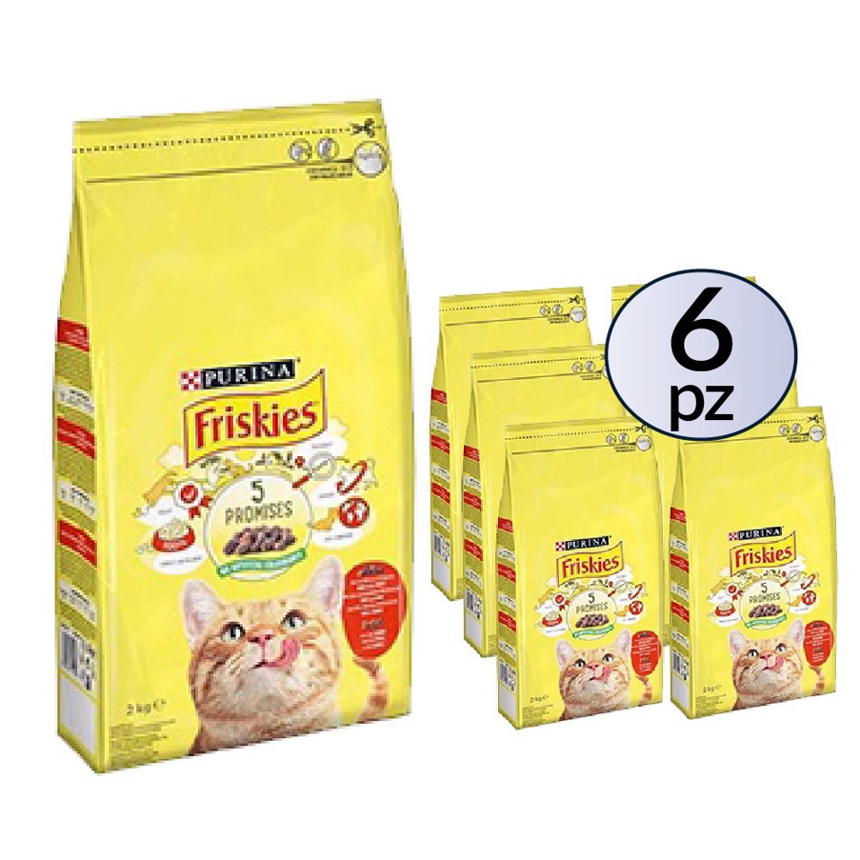 Cibo secco per gatti Adulto Manzo, Pollo, Vegetale 2kg PACK 6 pezzi (12kg)
