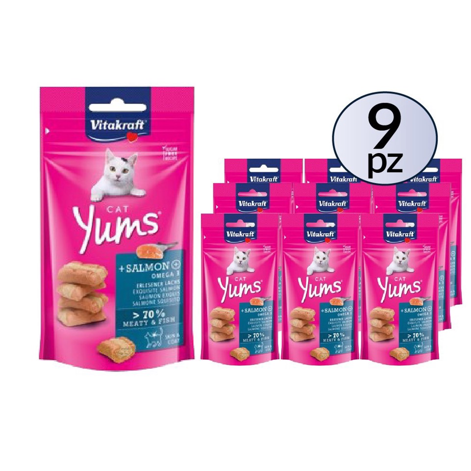 Cibo umido per gatti adulti Salmone 40g PACK 9 Confezioni