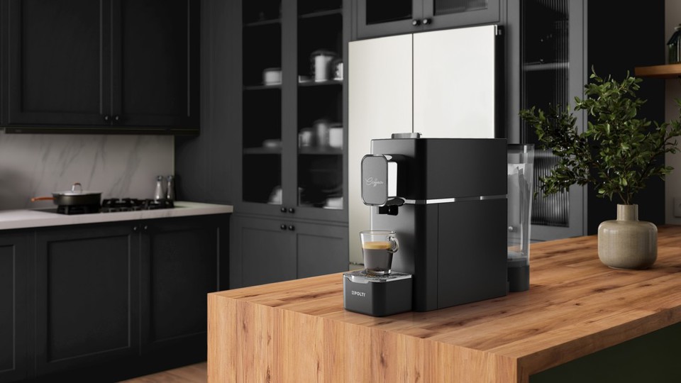 Coffea S15B, macchina da caffè a cialde E.S.E. da 44 m con espulsione automatica delle cialde nell'apposito cassetto.