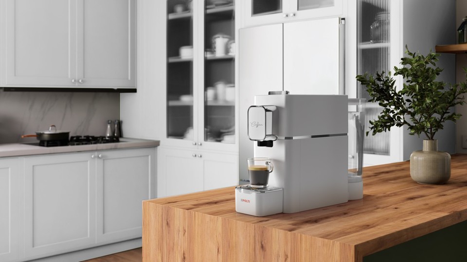 Coffea S15W, macchina da caffè a cialde E.S.E. da 44 m con espulsione automatica delle cialde nell'apposito cassetto.
