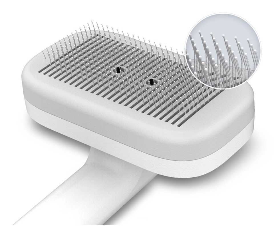 Daewoo D-0101124 pettine e spazzola per animali Grigio, Bianco Gatto/Cane