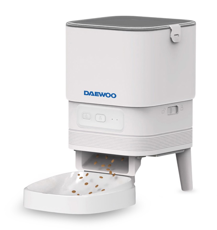 Daewoo D-PF13 Distributore di cibo e acqua automatico per animali domestici 4L Wi-Fi (Tuya App)
