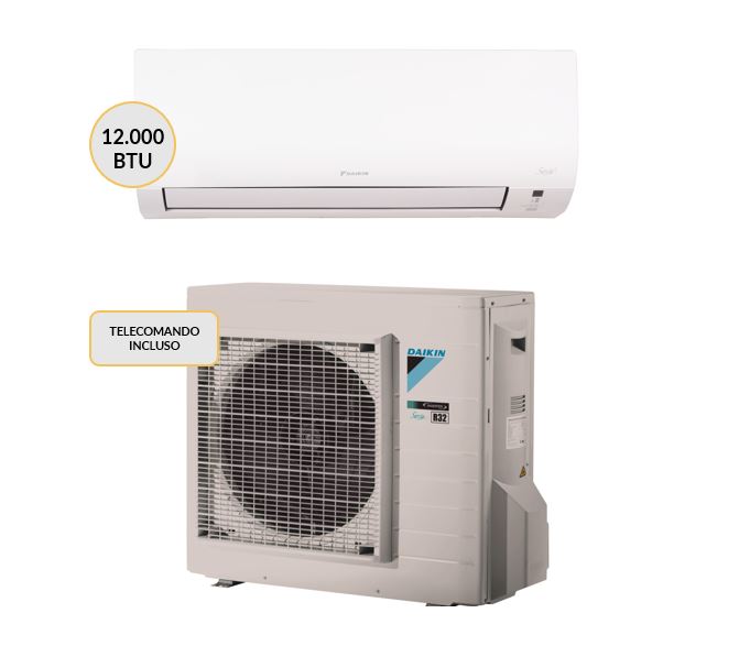 Daikin Condizionatore MONO split 12000 btu Wi-Fi ARXD35A + ATXD35A Climatizzatore Fisso