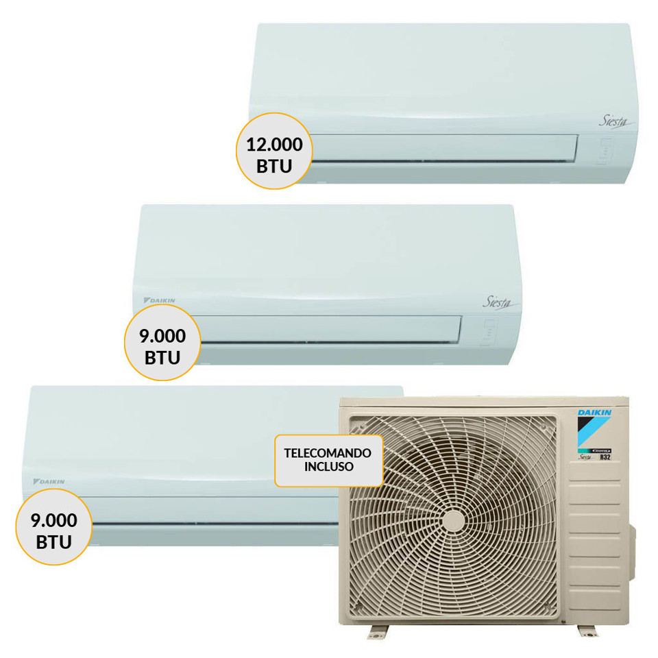 Daikin Condizionatore TRIAL split 9000+ 9000+12000btu ATXF35A + ATXF25A(2) + 3AMXF52A Climatizzatore Fisso