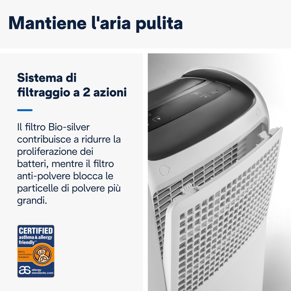 De’Longhi Deumidificatore 25L/24h