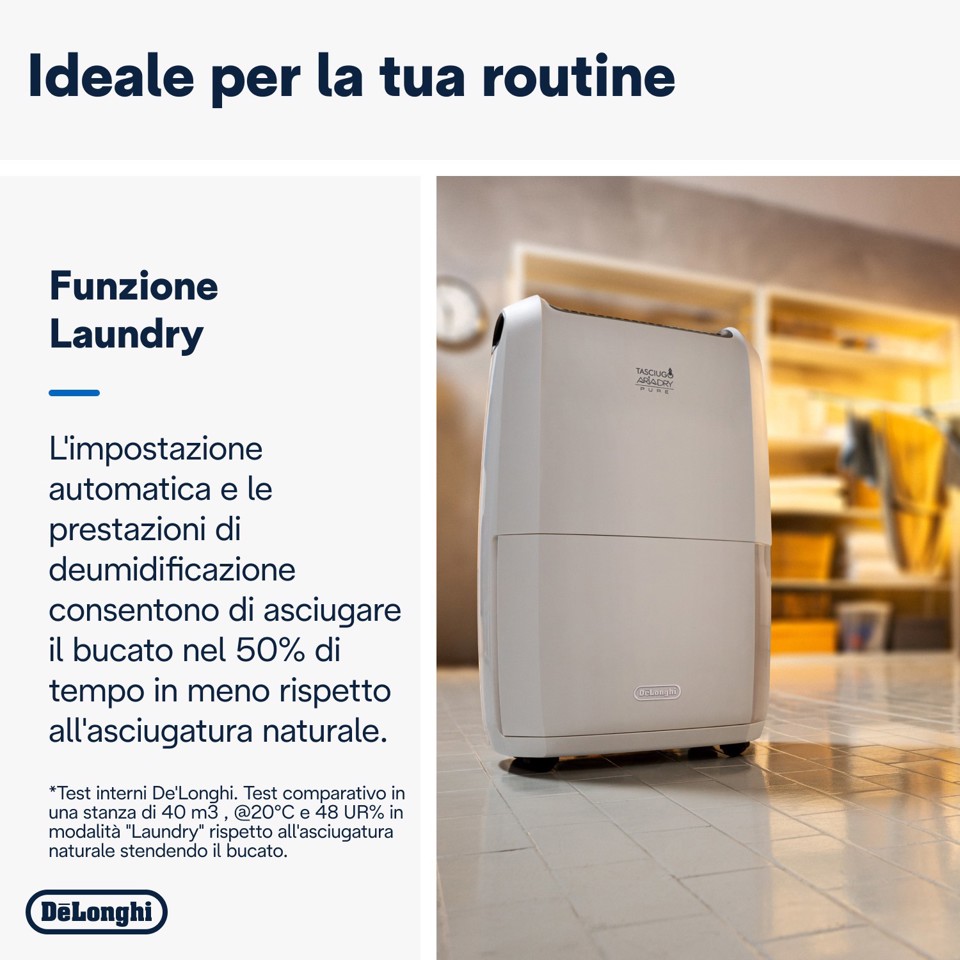 De’Longhi Deumidificatore 25L/24h