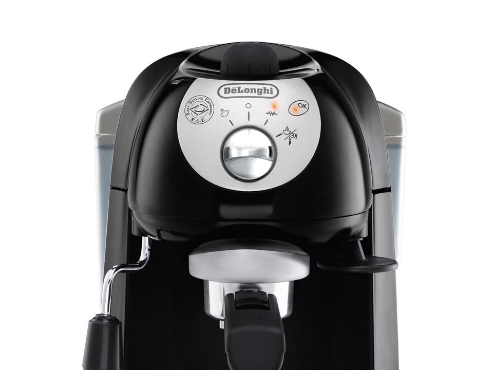 De’Longhi EC201CD.B - Macchina da Caffè Manuale Espresso e Cappuccino, Polvere e Cialde E.S.E., 1L, 1100W, Nero