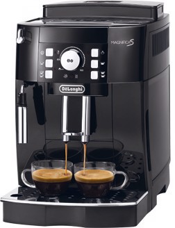 De’Longhi Magnifica S - Macchina Automatica per Caffè in Chicchi, Cappuccinatore Manuale, 2 Bevande, Nero (ECAM21.110.B)