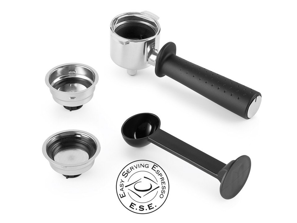De’Longhi STILOSA - Macchina da Caffè Manuale Espresso e Cappuccino, Polvere e Cialde ESE, 1L, 1100W, Nero (EC235.BK)