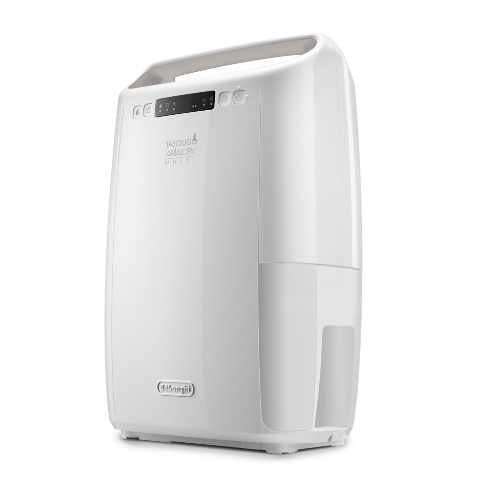 De’Longhi Tasciugo AriaDry - Deumidificatore, Capacità deumidificazione 14l/24h, Serbatoio 2,1L, Bianco (DEXD214RF)