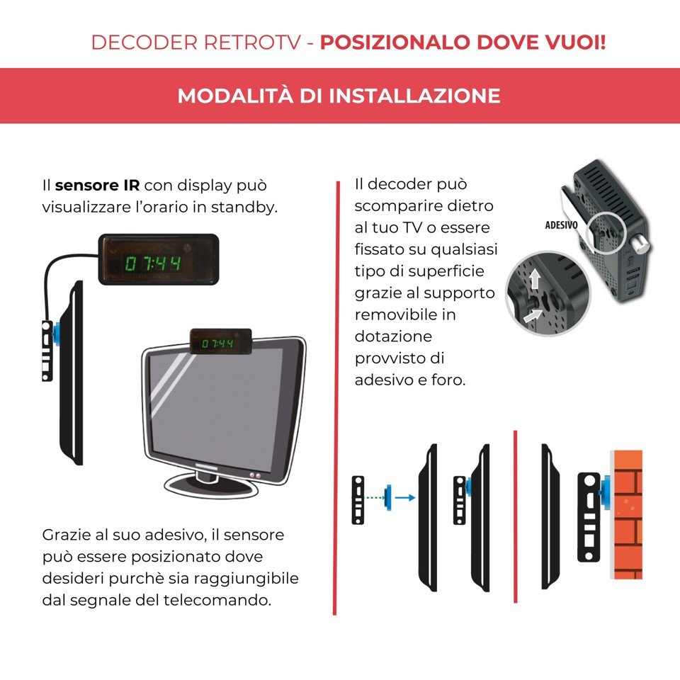 Digiquest RICD1248 set-top box TV Satellite Full HD Nero