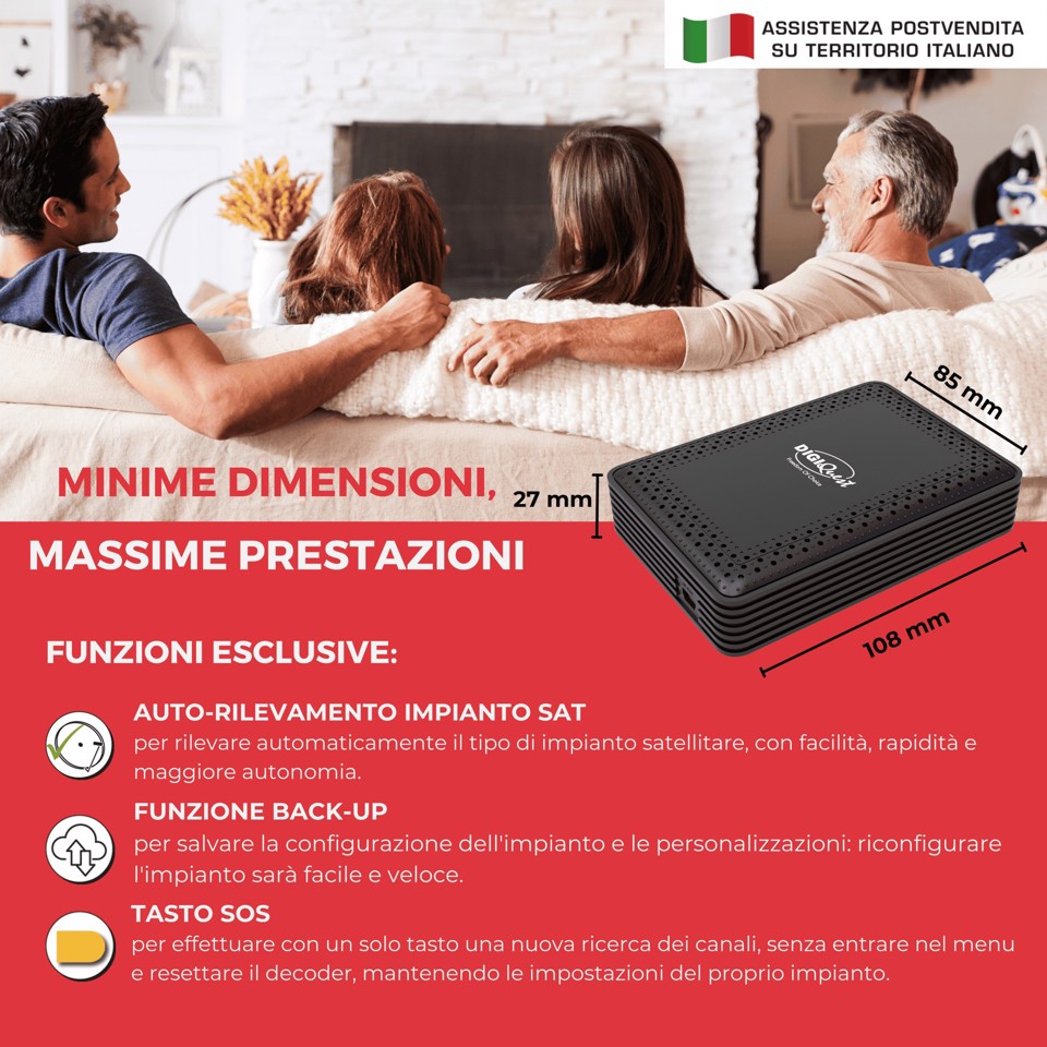 Digiquest RICD1248 set-top box TV Satellite Full HD Nero