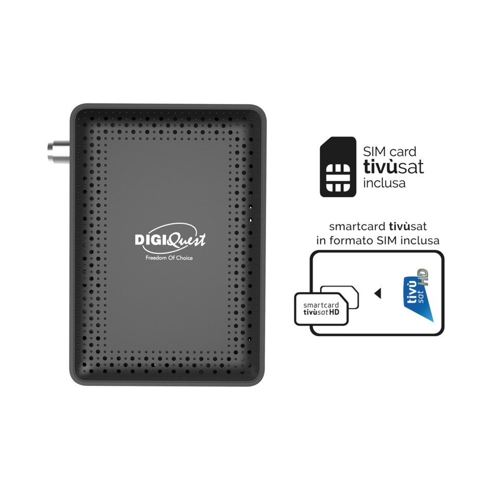 Digiquest RICD1248 set-top box TV Satellite Full HD Nero