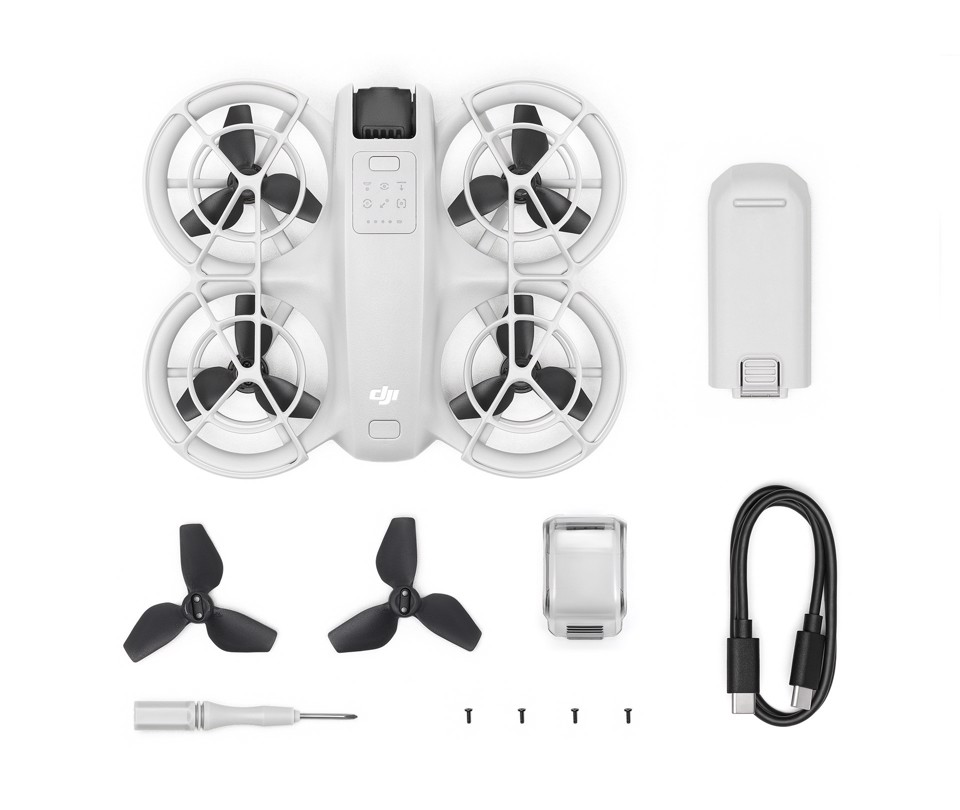 DJI Neo 4 rotori Quadrirotore 12 MP 3840 x 2880 Pixel 1435 mAh Nero, Bianco