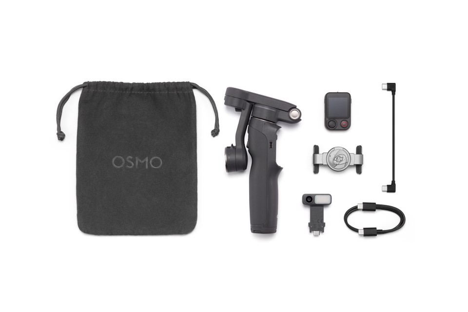 DJI Osmo Mobile 8P Advanced Tracking Combo Stabilizzatore per fotocamera per smartphone Nero