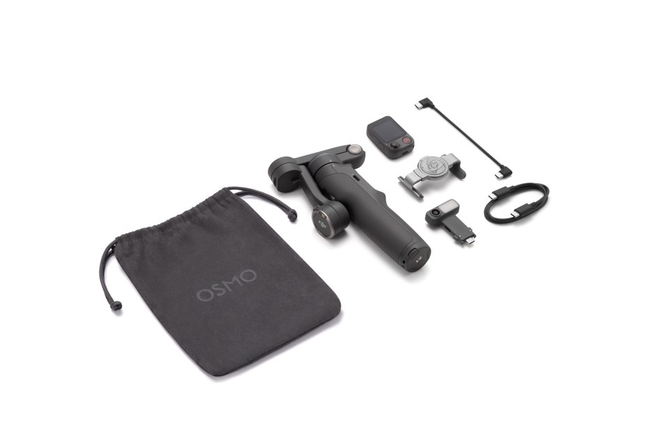 DJI Osmo Mobile 8P Advanced Tracking Combo Stabilizzatore per fotocamera per smartphone Nero