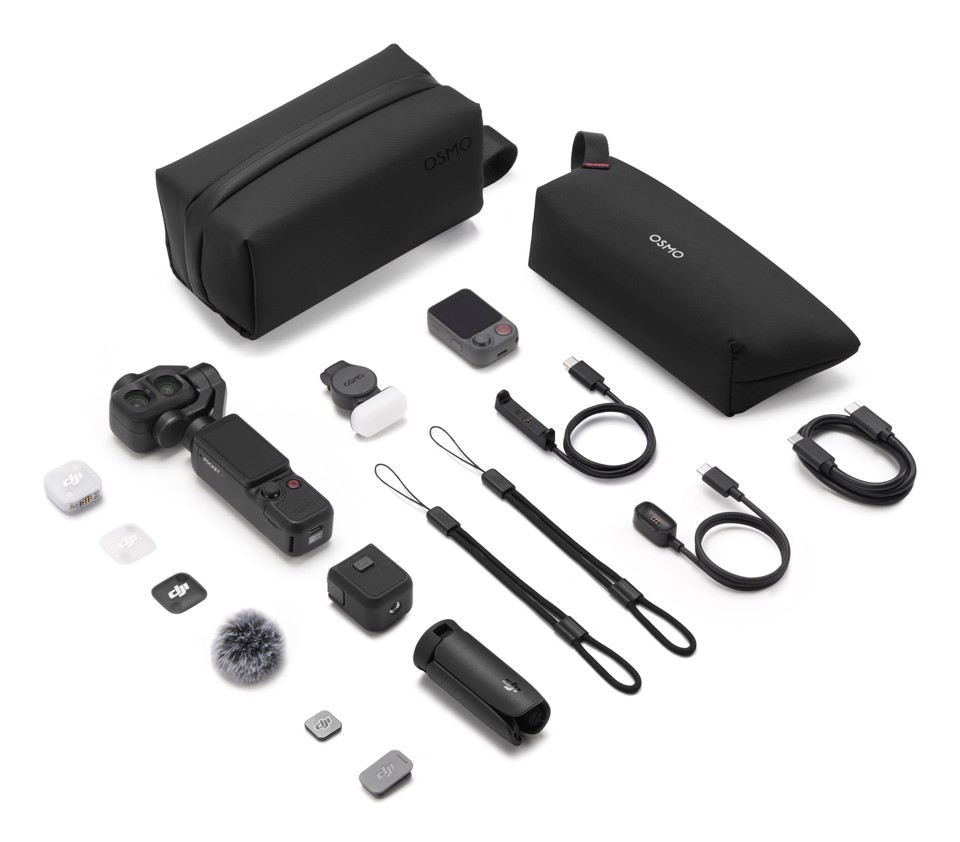 DJI Osmo Pocket 4P fotocamera a sospensione cardanica 4K Ultra HD 37 MP Wi-Fi Nero