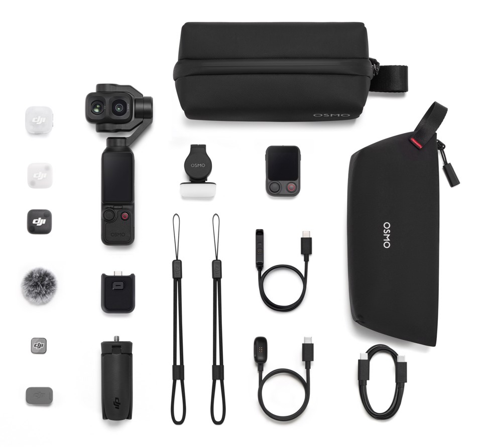 DJI Osmo Pocket 4P fotocamera a sospensione cardanica 4K Ultra HD 37 MP Wi-Fi Nero