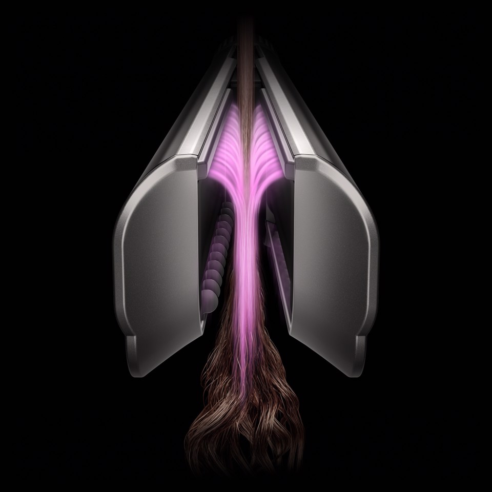 Dyson Airstrait Piastra per capelli Airflow Rosa 1600 W