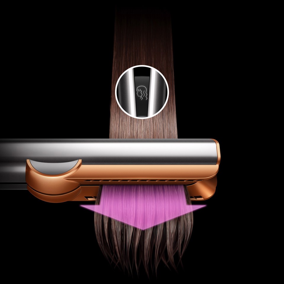 Dyson Airstrait Piastra per capelli Vapore Rosa, Rose Gold 1600 W 1,98 m