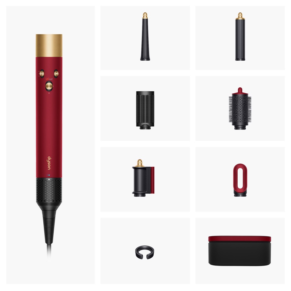 Dyson Airwrap i.d. Red Velvet and Gold Lisci e Mossi