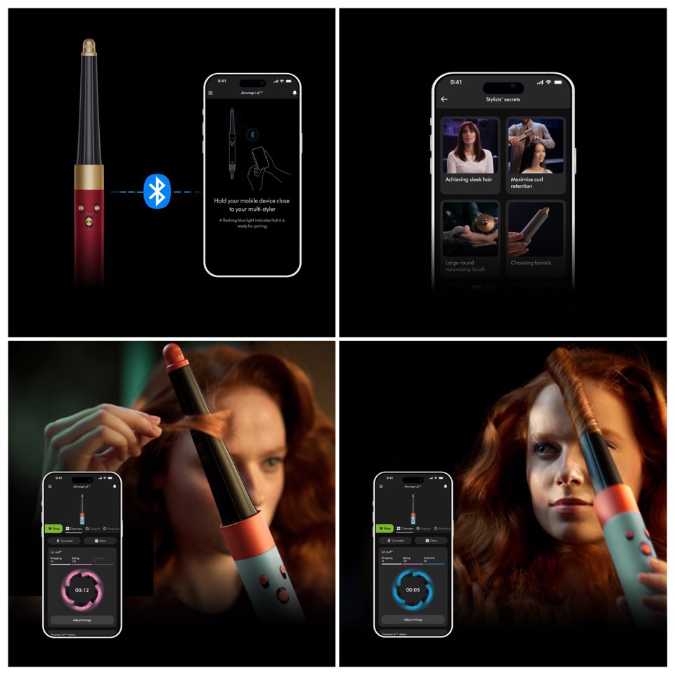 Dyson Airwrap i.d. Red Velvet and Gold Lisci e Mossi