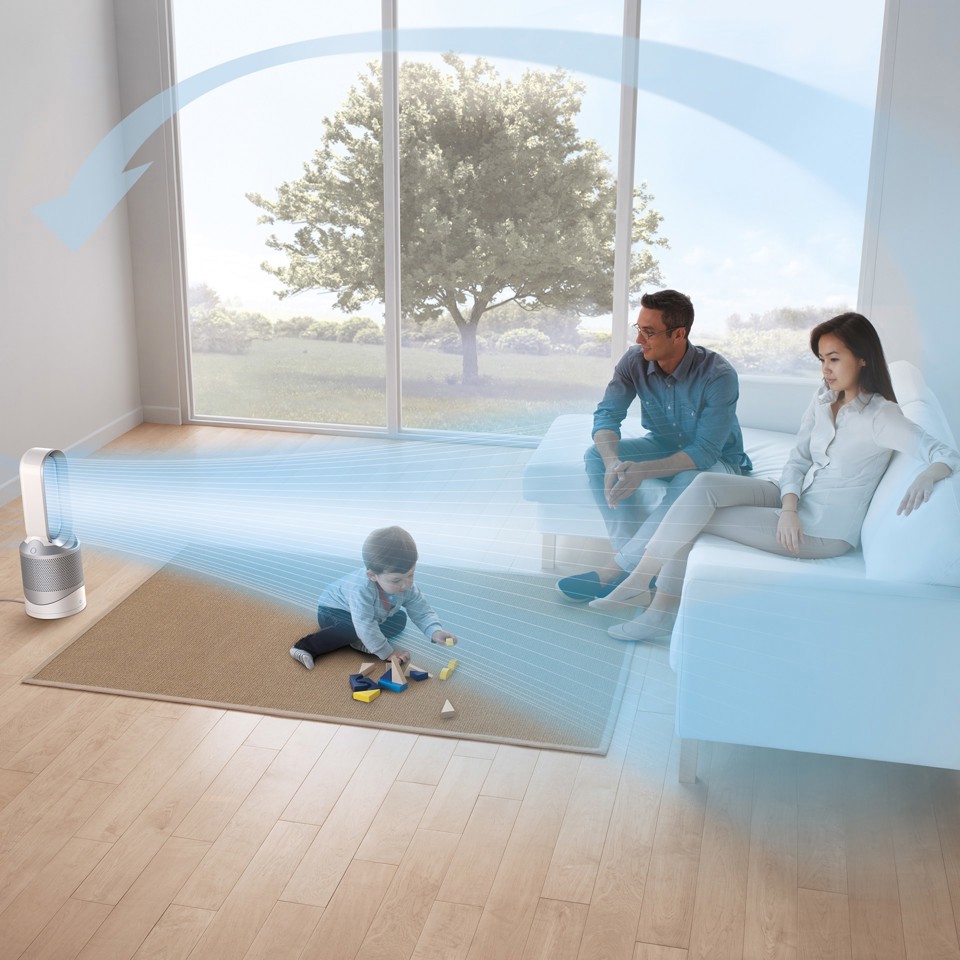 Dyson Pure Hot+ Cool 63 dB 2090 W Argento, Bianco