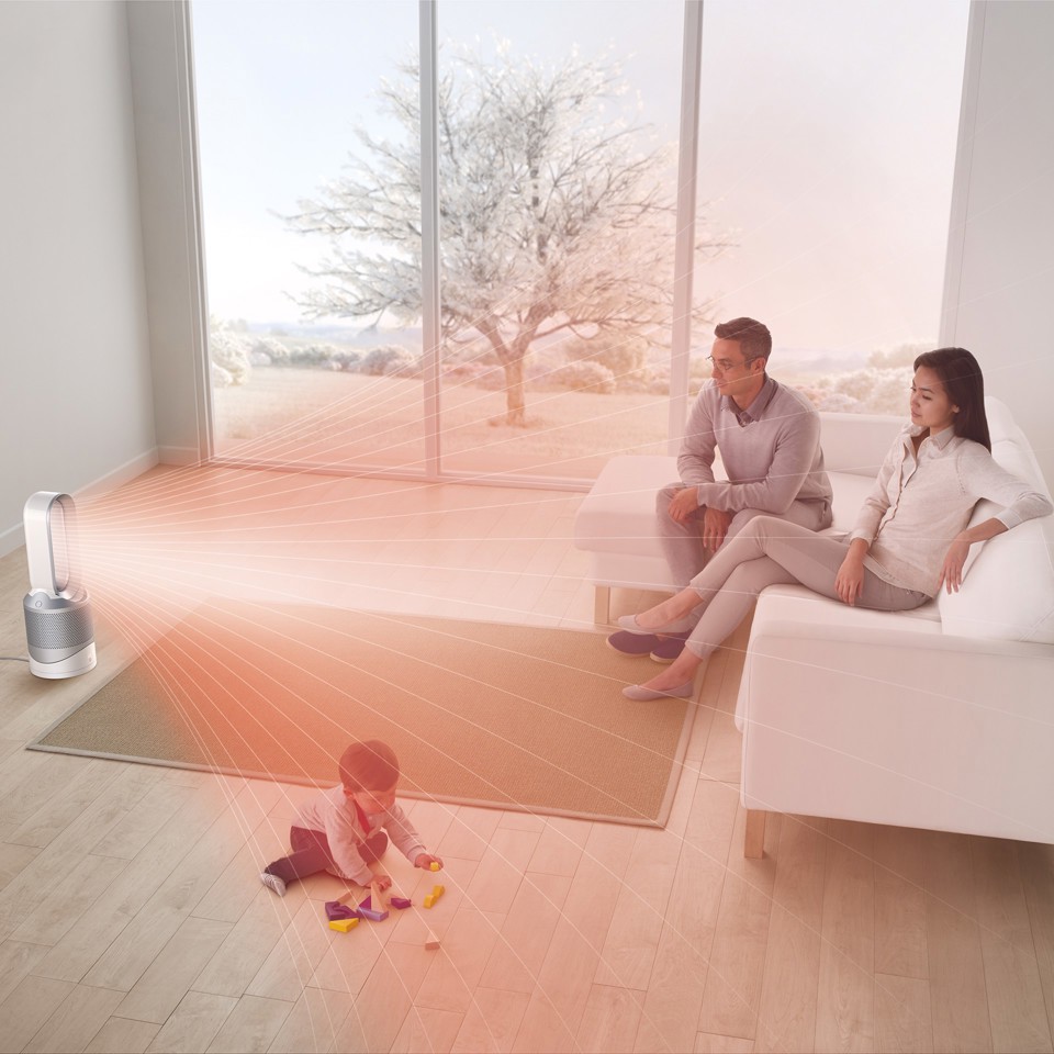 Dyson Pure Hot+ Cool 63 dB 2090 W Argento, Bianco