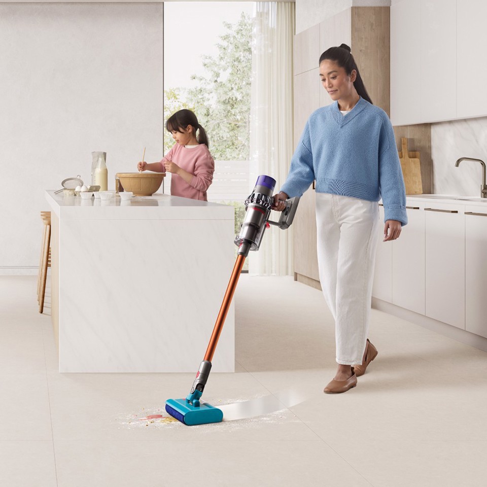 Dyson V10 Submarine Aspirapolvere a bastone 2 in 1 Batteria Secco e bagnato Senza sacchetto 0,76 L Rame, Grigio
