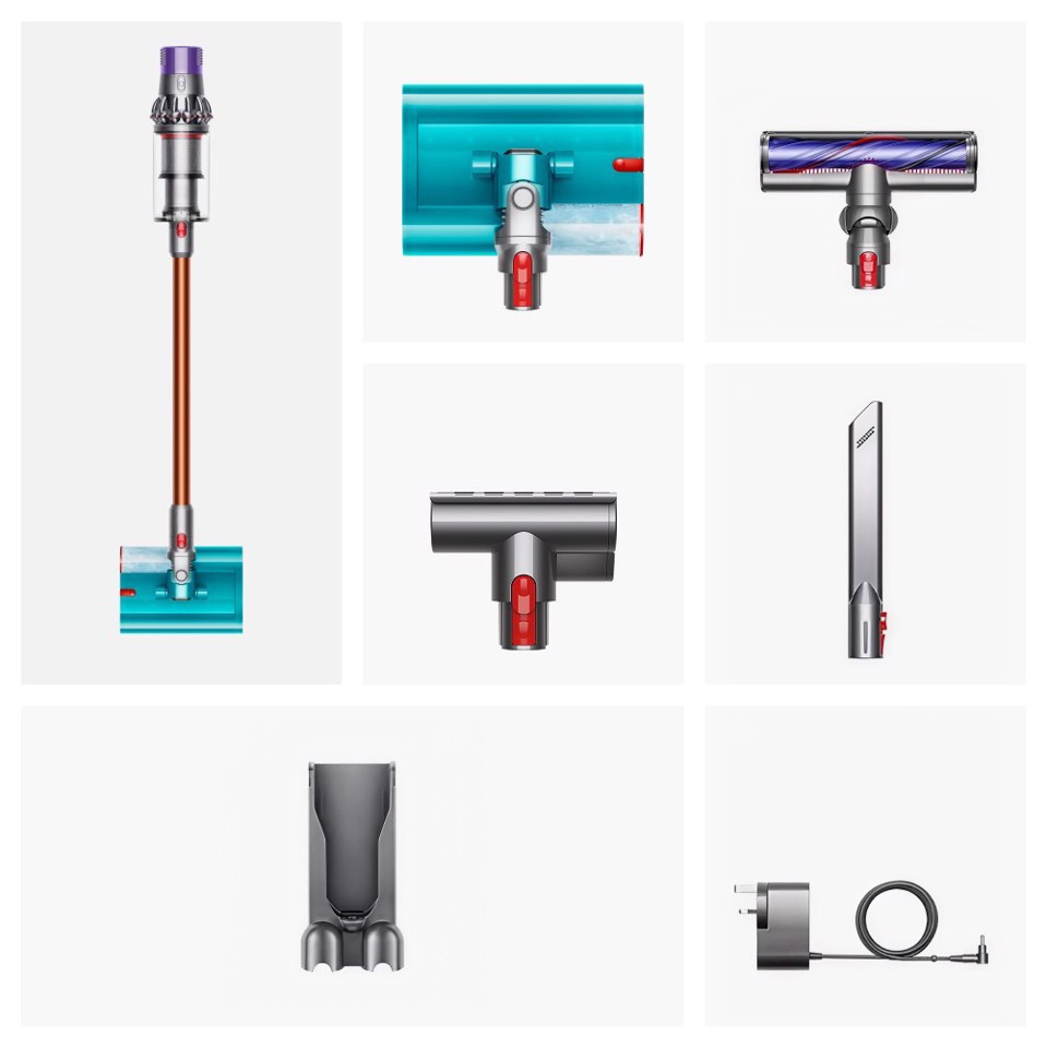 Dyson V10 Submarine Aspirapolvere a bastone 2 in 1 Batteria Secco e bagnato Senza sacchetto 0,76 L Rame, Grigio