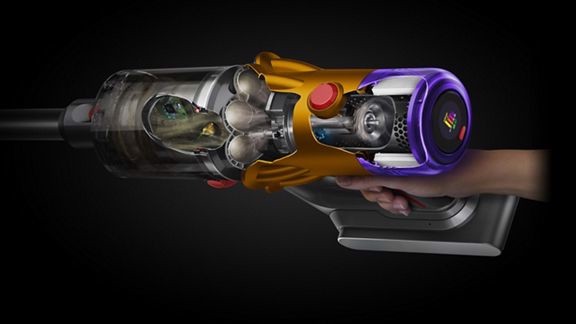 Dyson V12 Detect Slim Absolute Nichel, Giallo Senza sacchetto