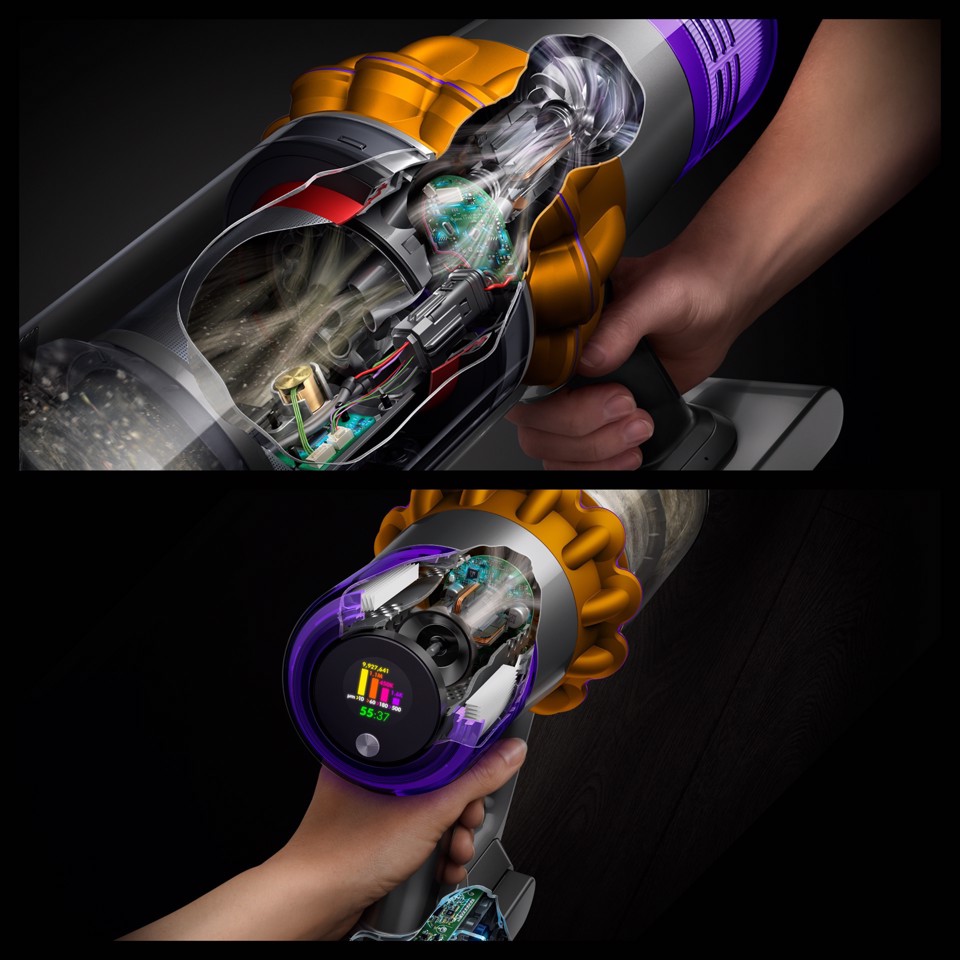 Dyson V15 Detect Absolute Aspirapolvere a bastone 2 in 1 Batteria Secco HEPA Senza sacchetto 0,77 L Acciaio inox