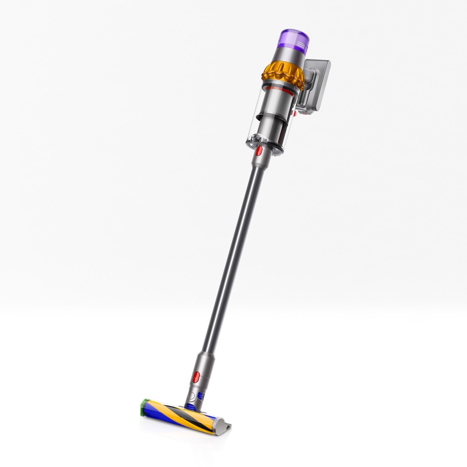 Dyson V15 Detect Absolute Nichel, Acciaio inossidabile, Giallo Senza sacchetto