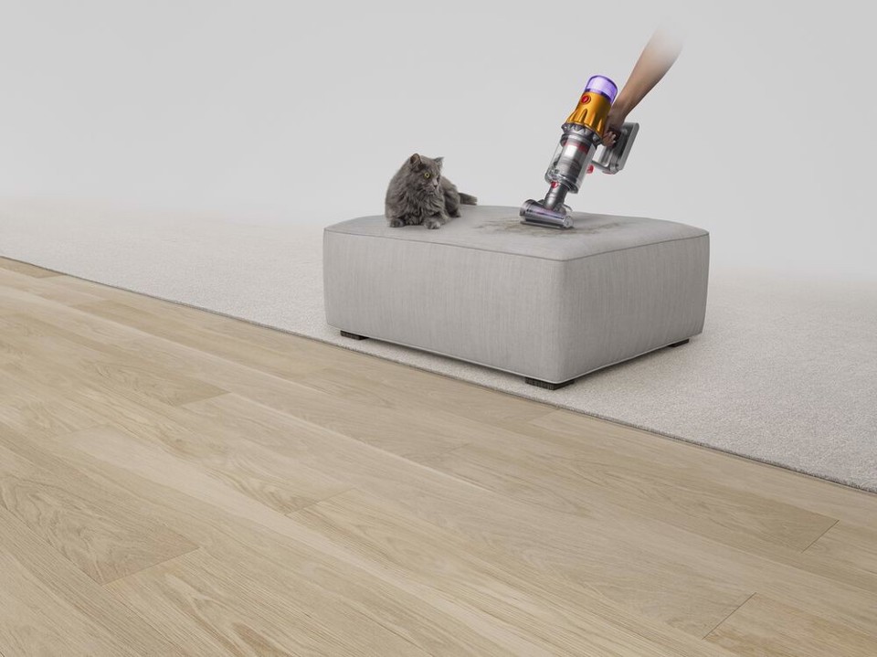 Dyson V15 Detect Absolute Nichel, Acciaio inossidabile, Giallo Senza sacchetto