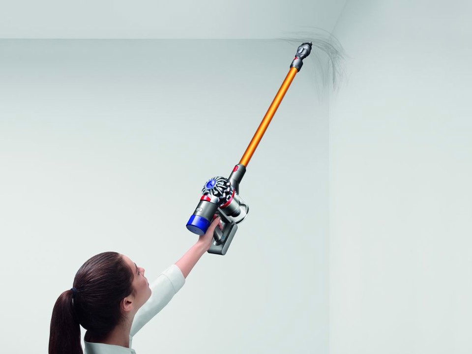 Dyson V8 Absolute + Grigio, Nichel, Giallo Senza sacchetto