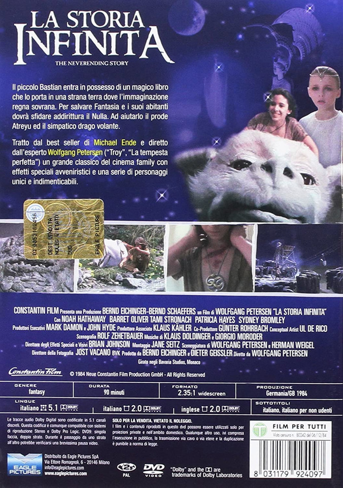 Eagle Pictures The NeverEnding Story DVD ITA