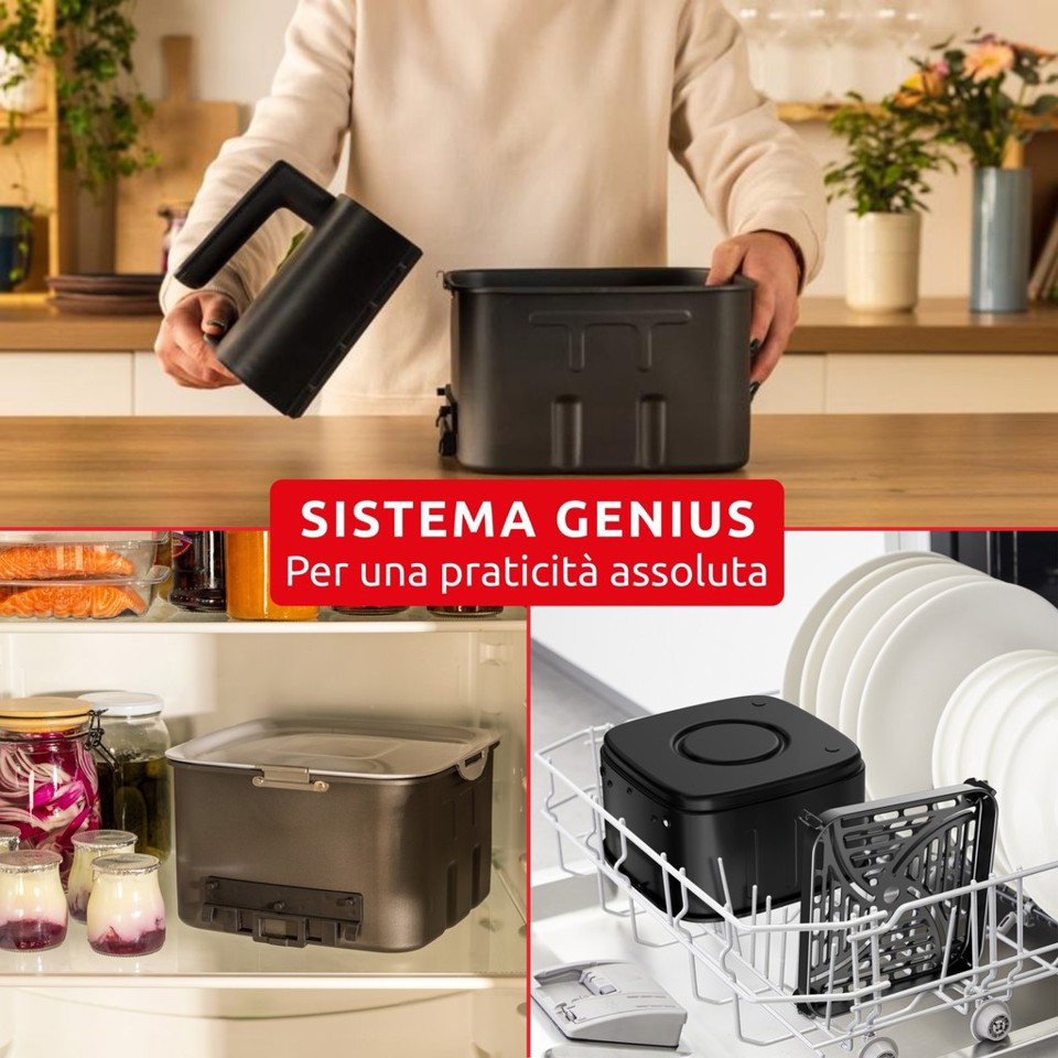 Easy Fry Silence 7L, Friggitrice ad aria, Silenziosa, Frontale Rimovibile, EZ8428F0