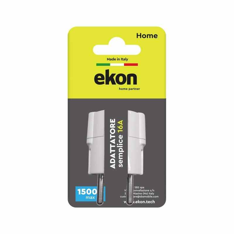 Ekon Adattatore spina italiana bipasso 16A a Schuko