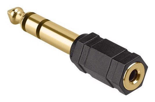 Ekon ECAJACKAD35F63MG adattatore per inversione del genere dei cavi 3,5 6.3 Nero