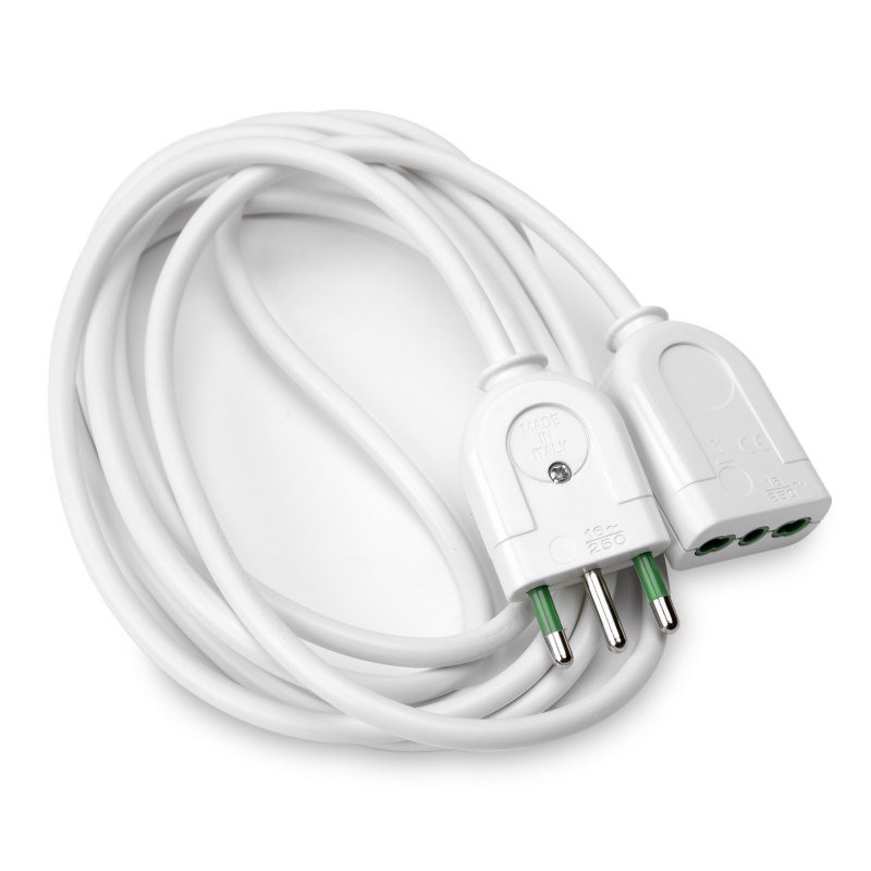 Ekon ECELEXTIT3010W prolunghe e multiple 3 m 1 presa(e) AC Interno Bianco