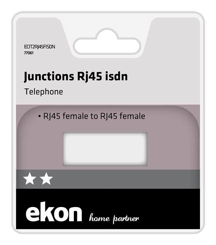Ekon ECIT2RJ45FISDN adattatore per inversione del genere dei cavi Rj-45 Bianco