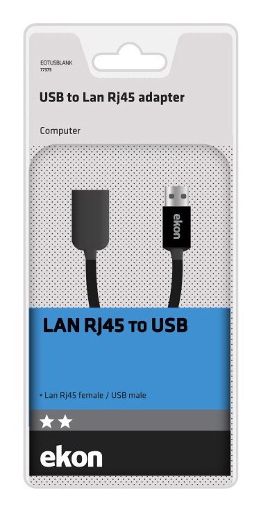 Ekon ECITUSBLANK hub di interfaccia USB 2.0 Type-A Nero