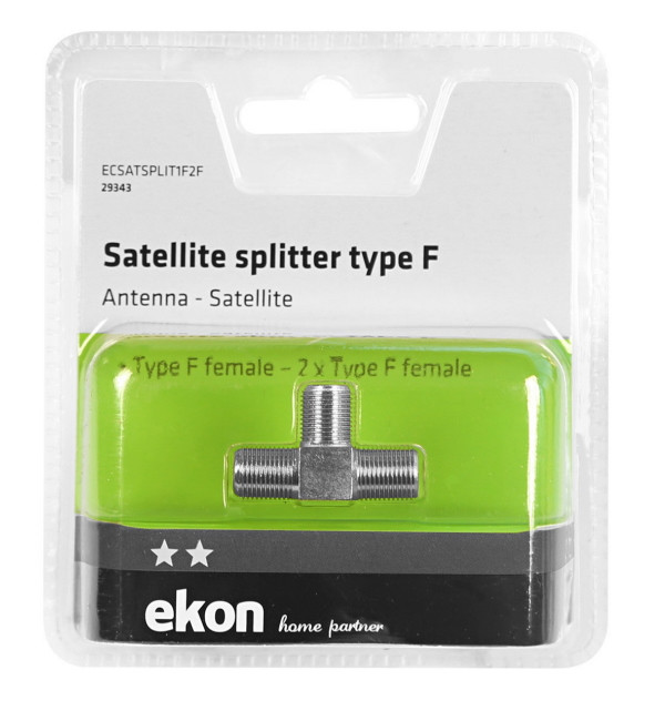 Ekon ECSATSPLIT1F2F cavo splitter o combinatori Splitter per cavo Acciaio inossidabile