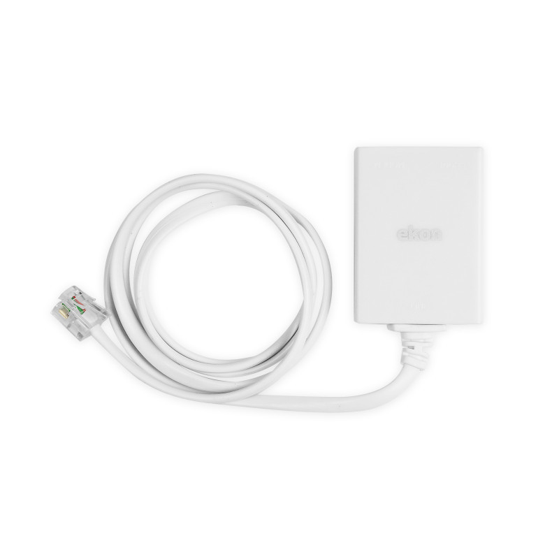Ekon ECTELFIXADSL10RJ11 cable gender changer 2x RJ11 RJ11 Bianco