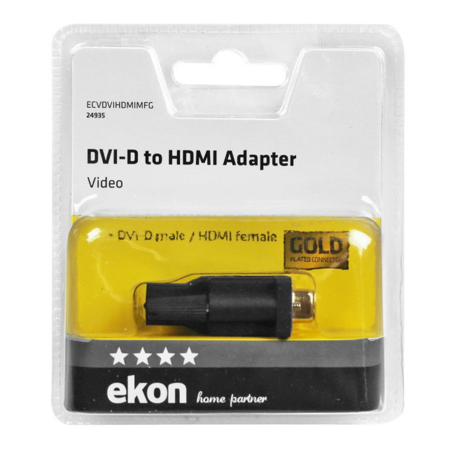 Ekon ECVDVIHDMIMFG cable gender changer DVI-D HDMI Nero