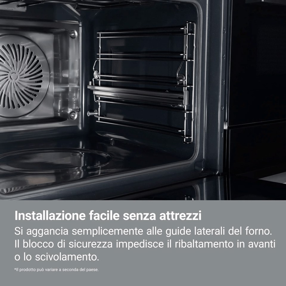 Electrolux Accessori Forno Guida Telescopica Per 2 Livelli Ad Estensione Parziale Per Forni Dotati Di Griglie Laterali All'Interno Della Cavità .Esclusi I Forni 100% Vapore E I Modelli Pirolitici. TR2LV