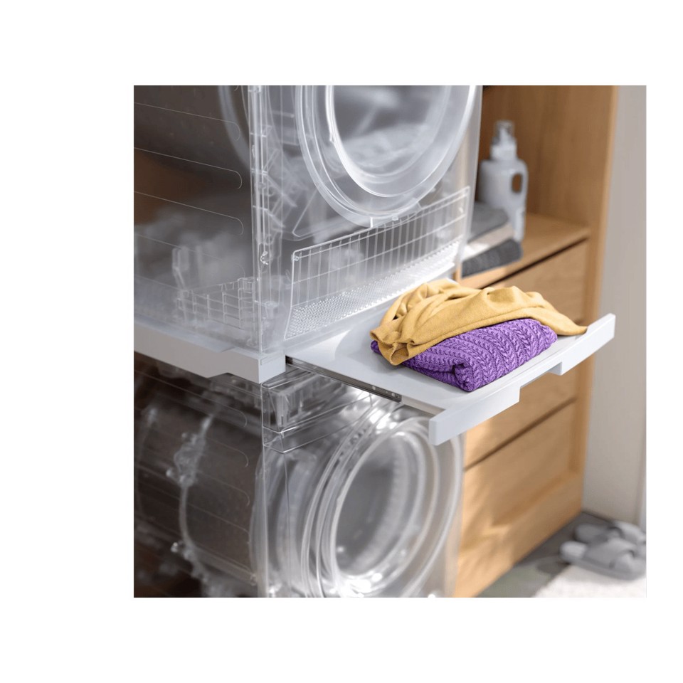 Electrolux Accessori Lavatrice E Asciugatrice Classe Stacking Kit Con Piano Estraibile Da Posizionare Tra Lavatrice E Asciugatrice In Colonna, Compatibile Con Tutti I Modelli (Comment: Branded Pnc But Having Multibrand Paper Material) E1WYHSK2